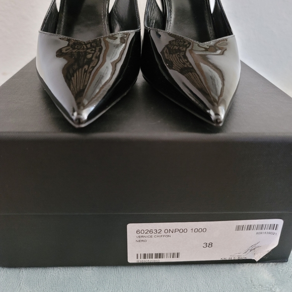 Saint Laurent sling back patent mid heels - Picture 3 of 10